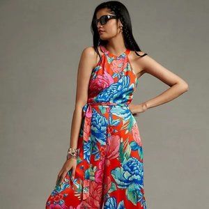 Farm Rio Floral Halter Jumpsuit XS